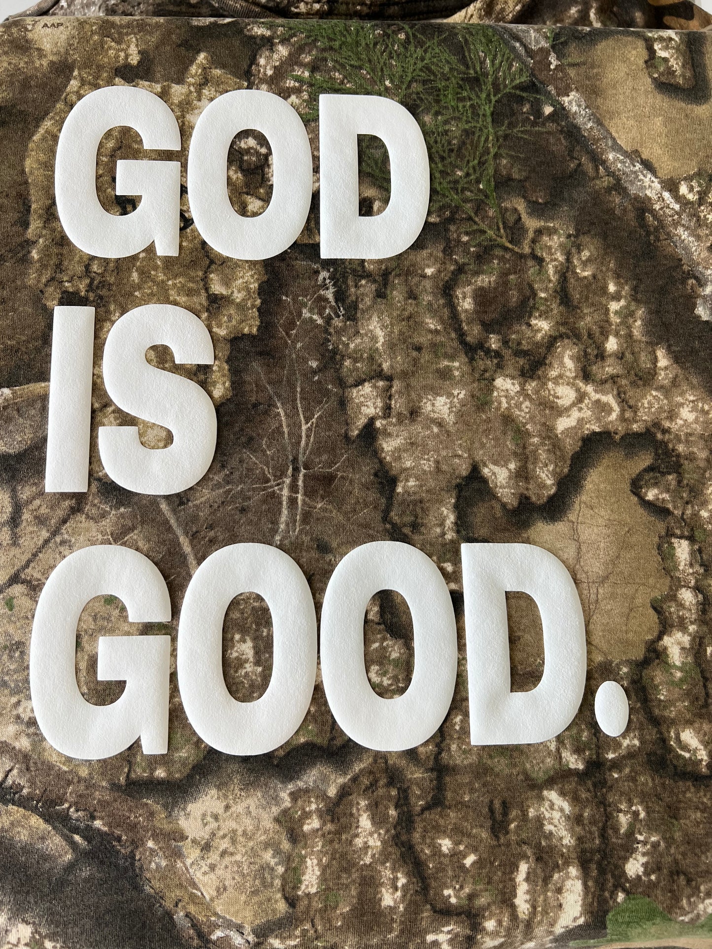 GOD IS GOOD Christian Camo Realtree T-Shirt