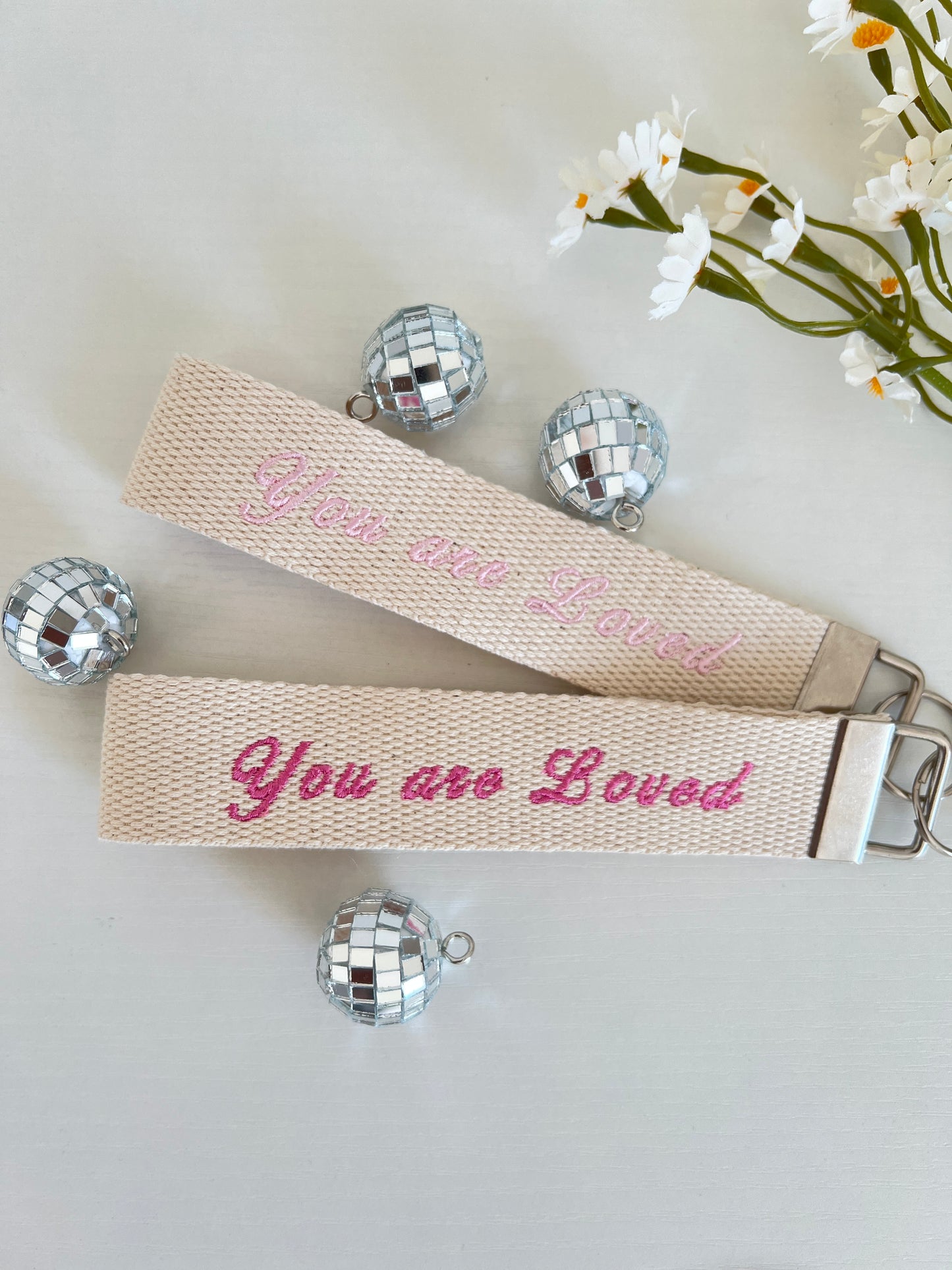 You are Loved Embroidered Wristlet