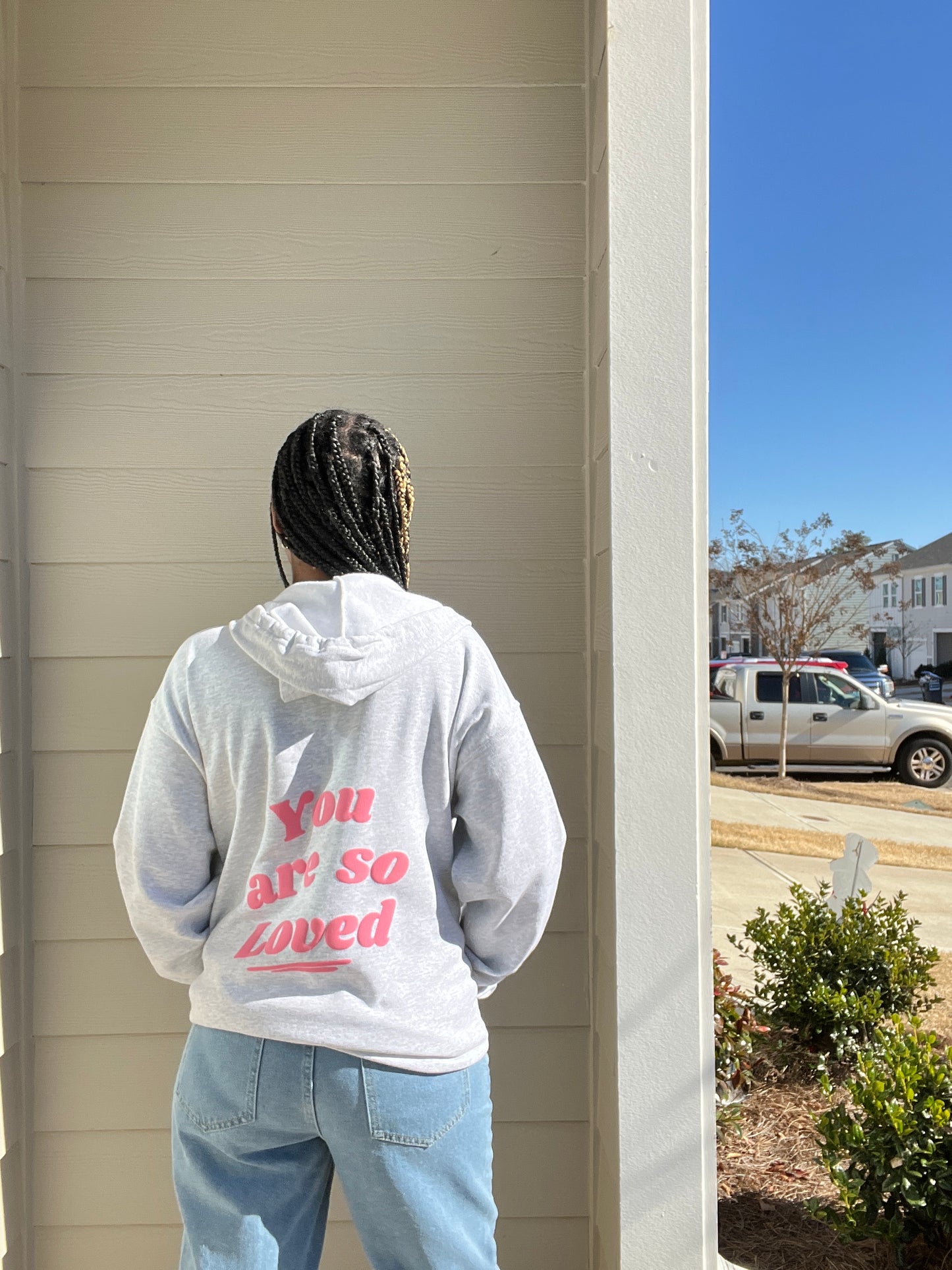 Gray John 3:16 Zip Up Hoodie