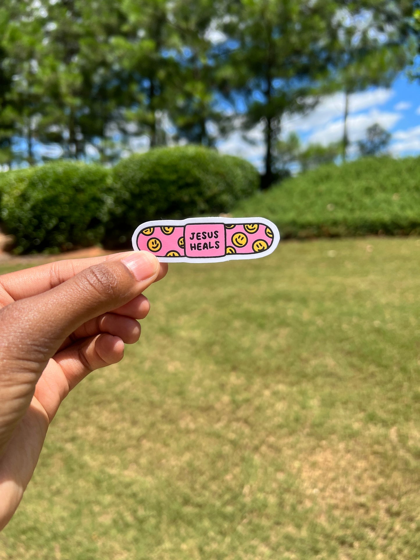 Jesus Heals bandaid Sticker