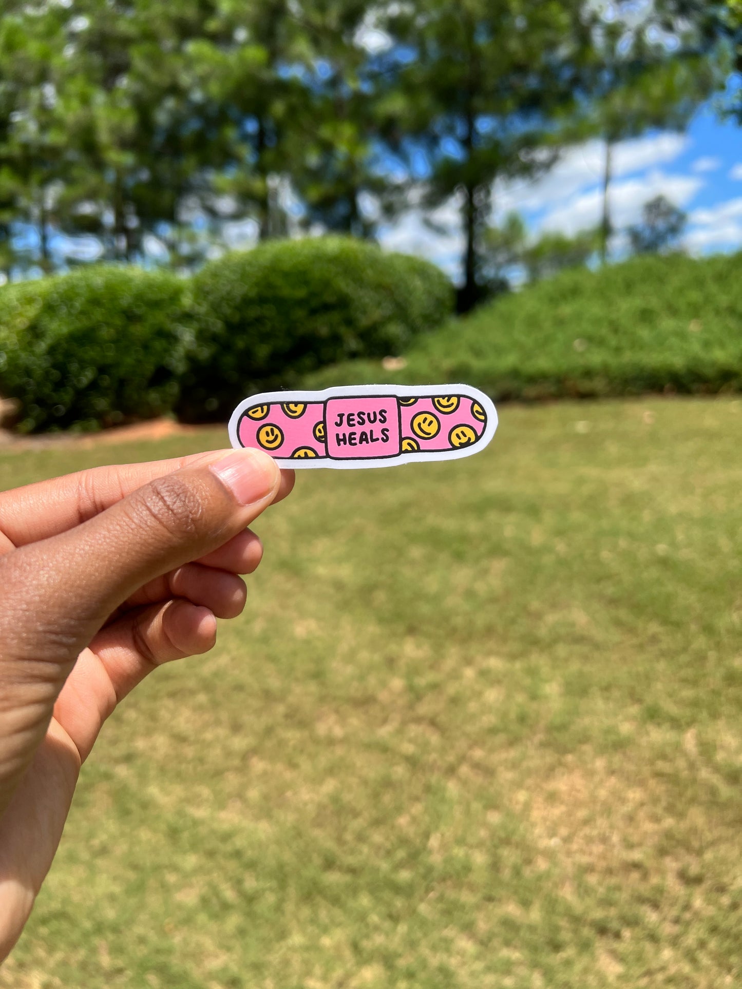 Jesus Heals bandaid Sticker