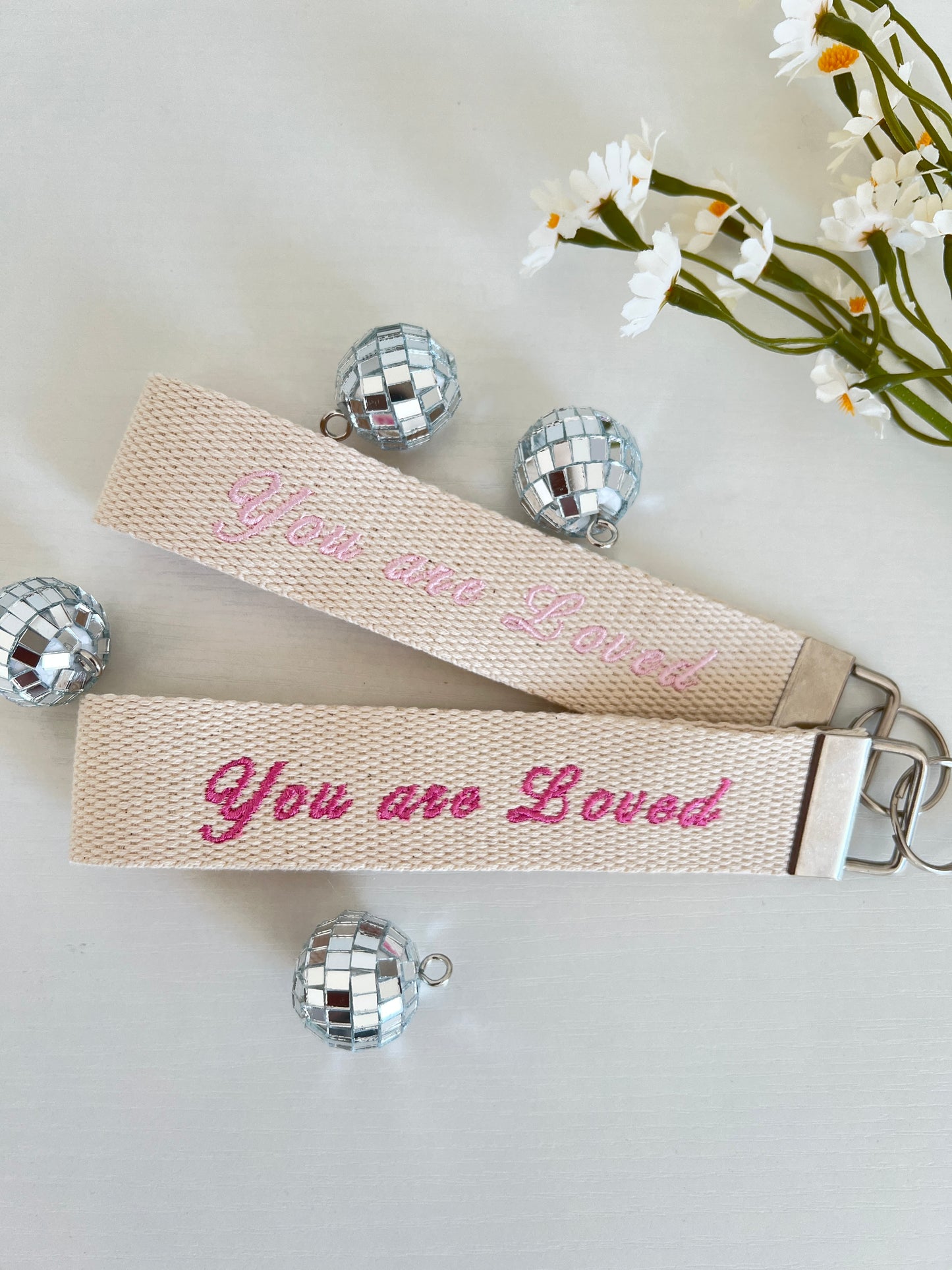 You are Loved Embroidered Wristlet