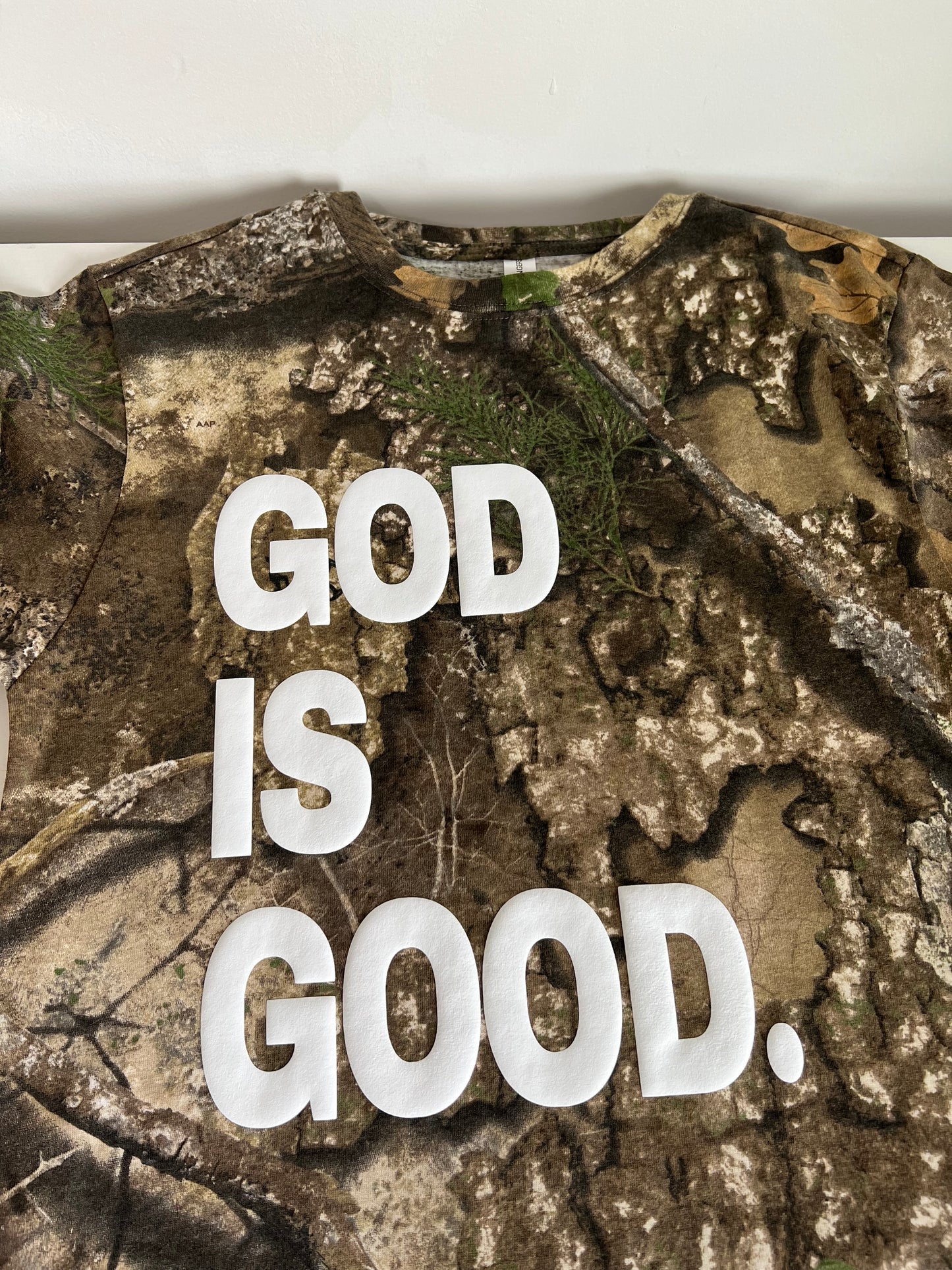 GOD IS GOOD Christian Camo Realtree T-Shirt