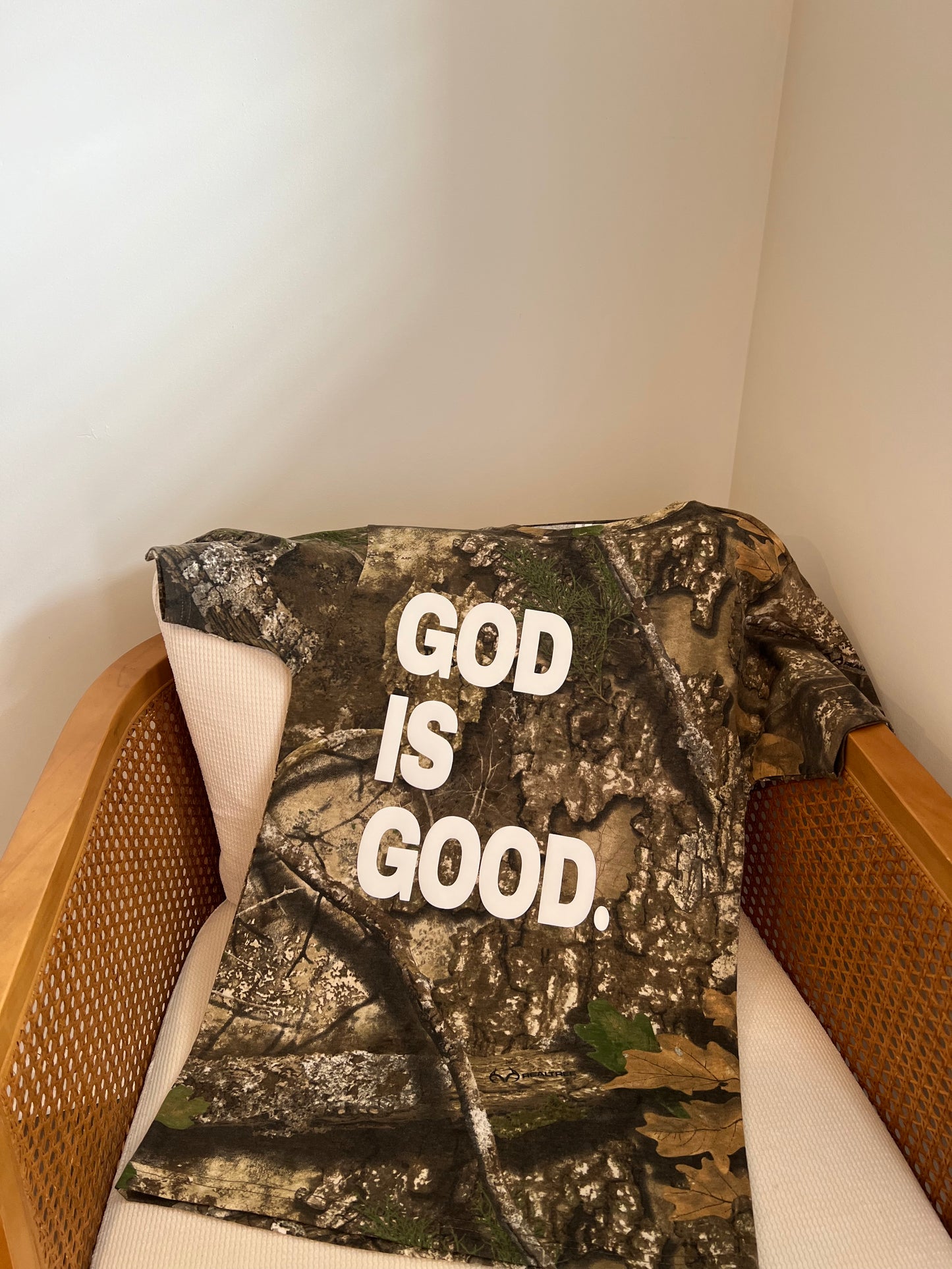 GOD IS GOOD Christian Camo Realtree T-Shirt