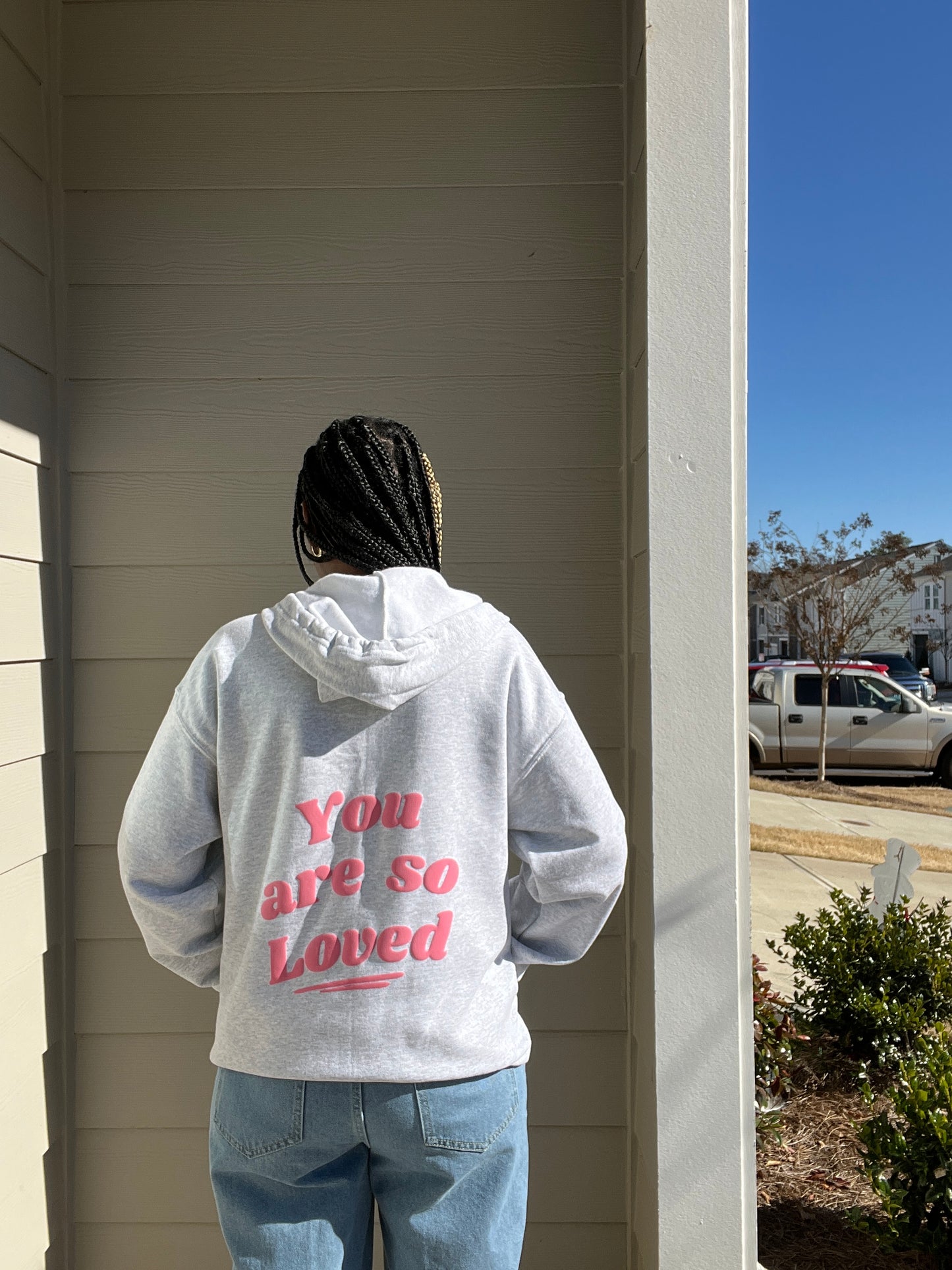 Gray John 3:16 Zip Up Hoodie