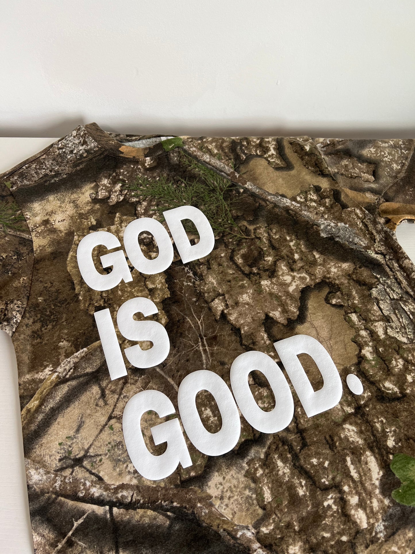 GOD IS GOOD Christian Camo Realtree T-Shirt