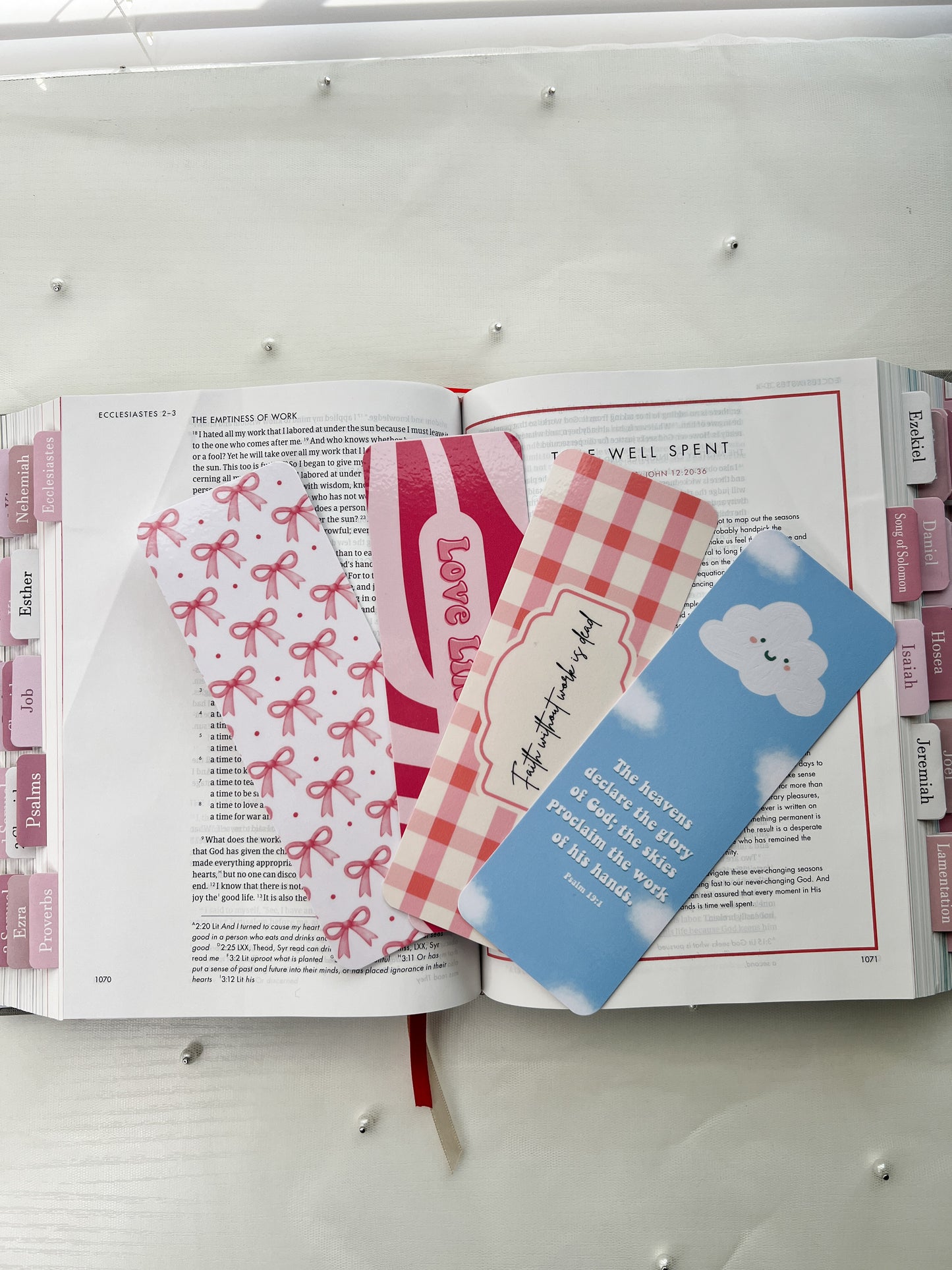 Christian Girlie Bookmark Set Or Individual Bookmarks Girlie bookmarks aesthetic Bookmark soft girl era gifts for book lovers spring time