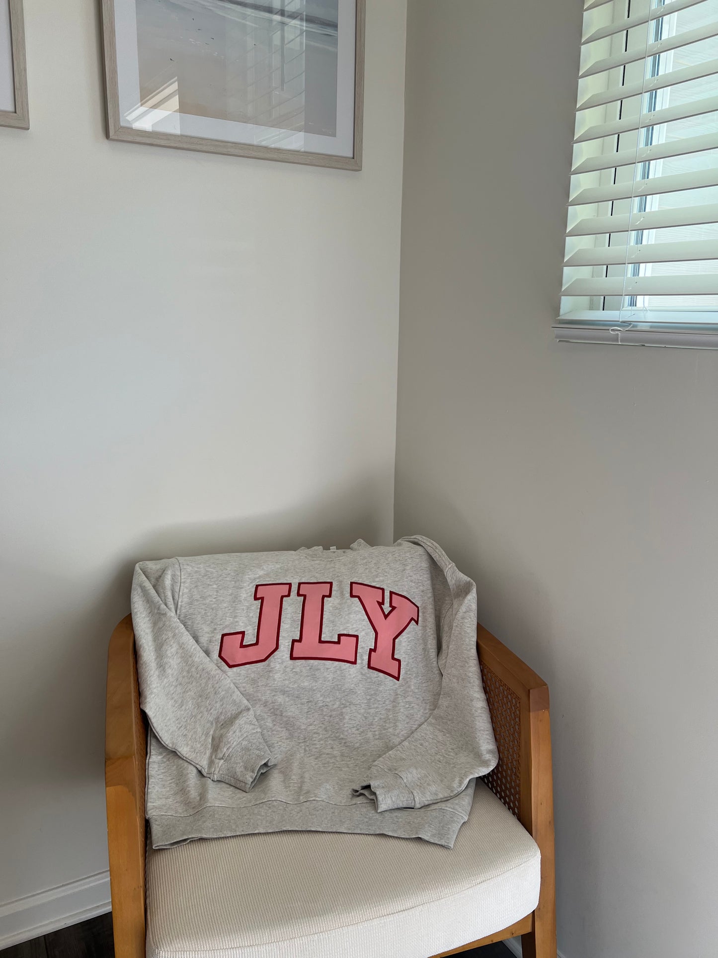 Gray JLY Mockneck Sweatshirt: Christian Faith Clothing