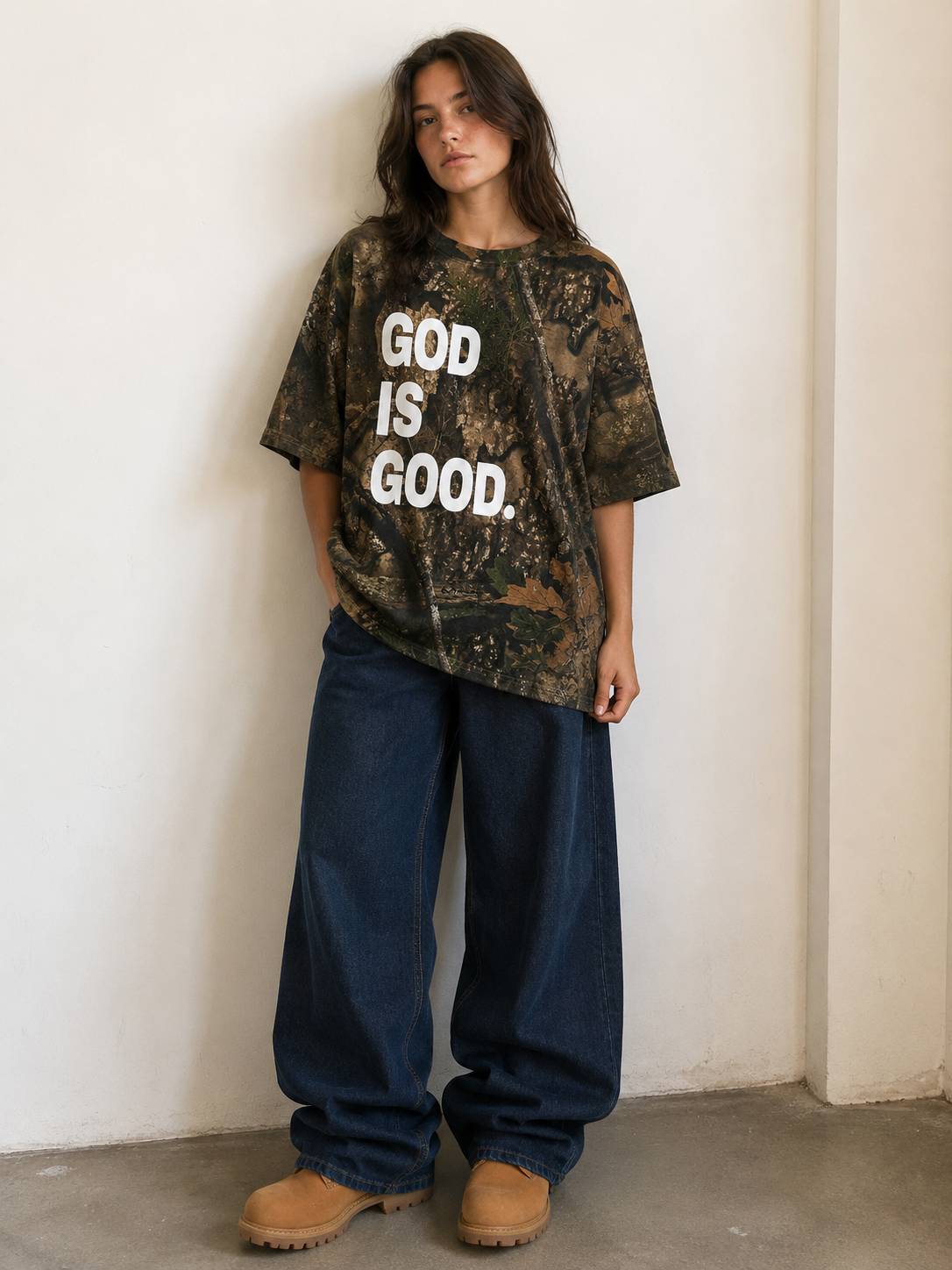 GOD IS GOOD Christian Camo Realtree T-Shirt