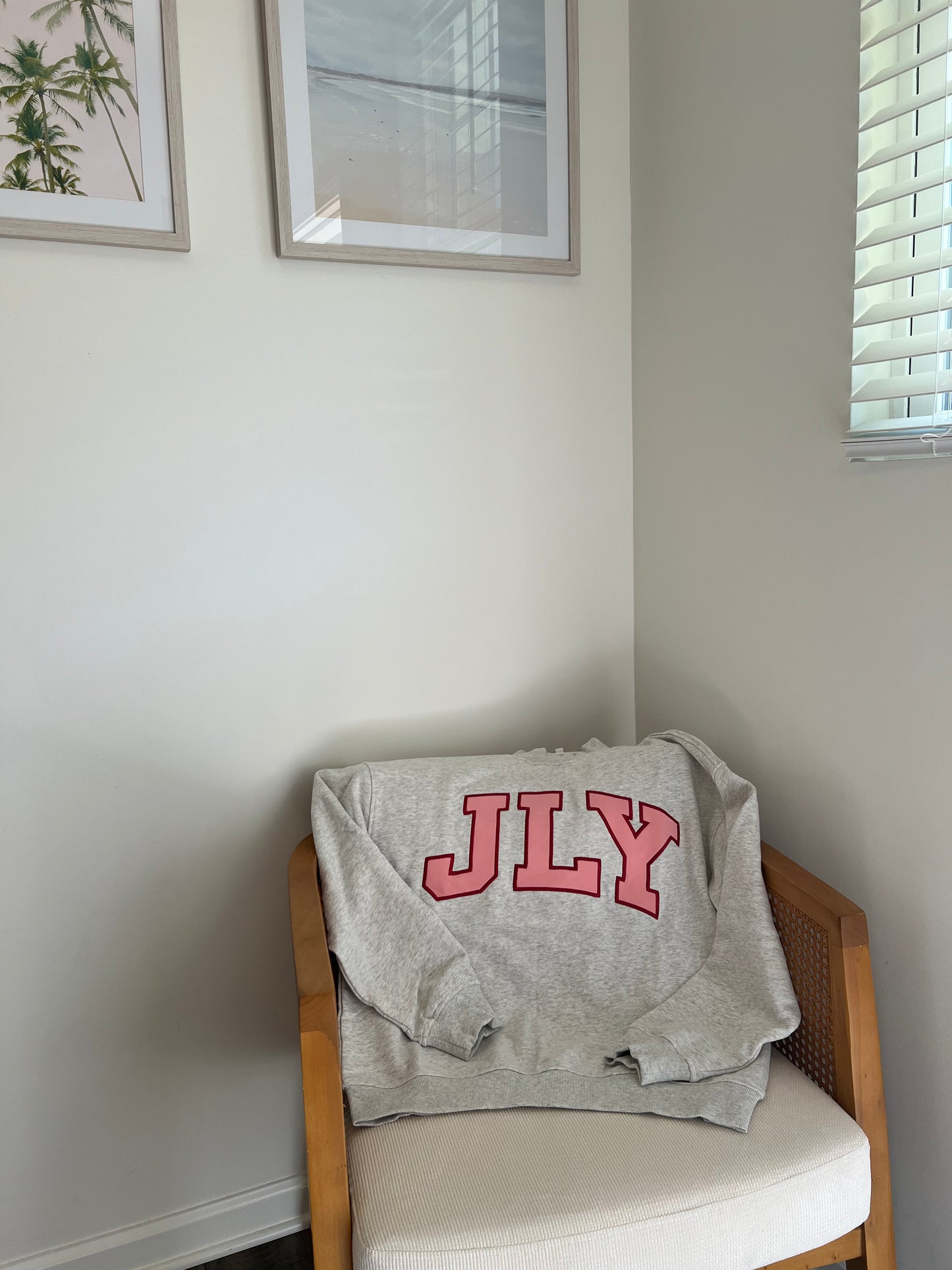 Gray JLY Mockneck Sweatshirt: Christian Faith Clothing