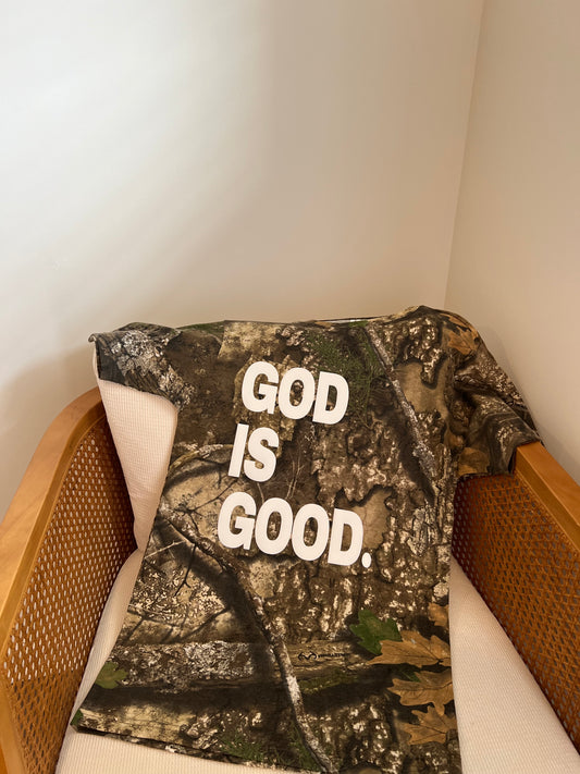 GOD IS GOOD Christian Camo Realtree T-Shirt