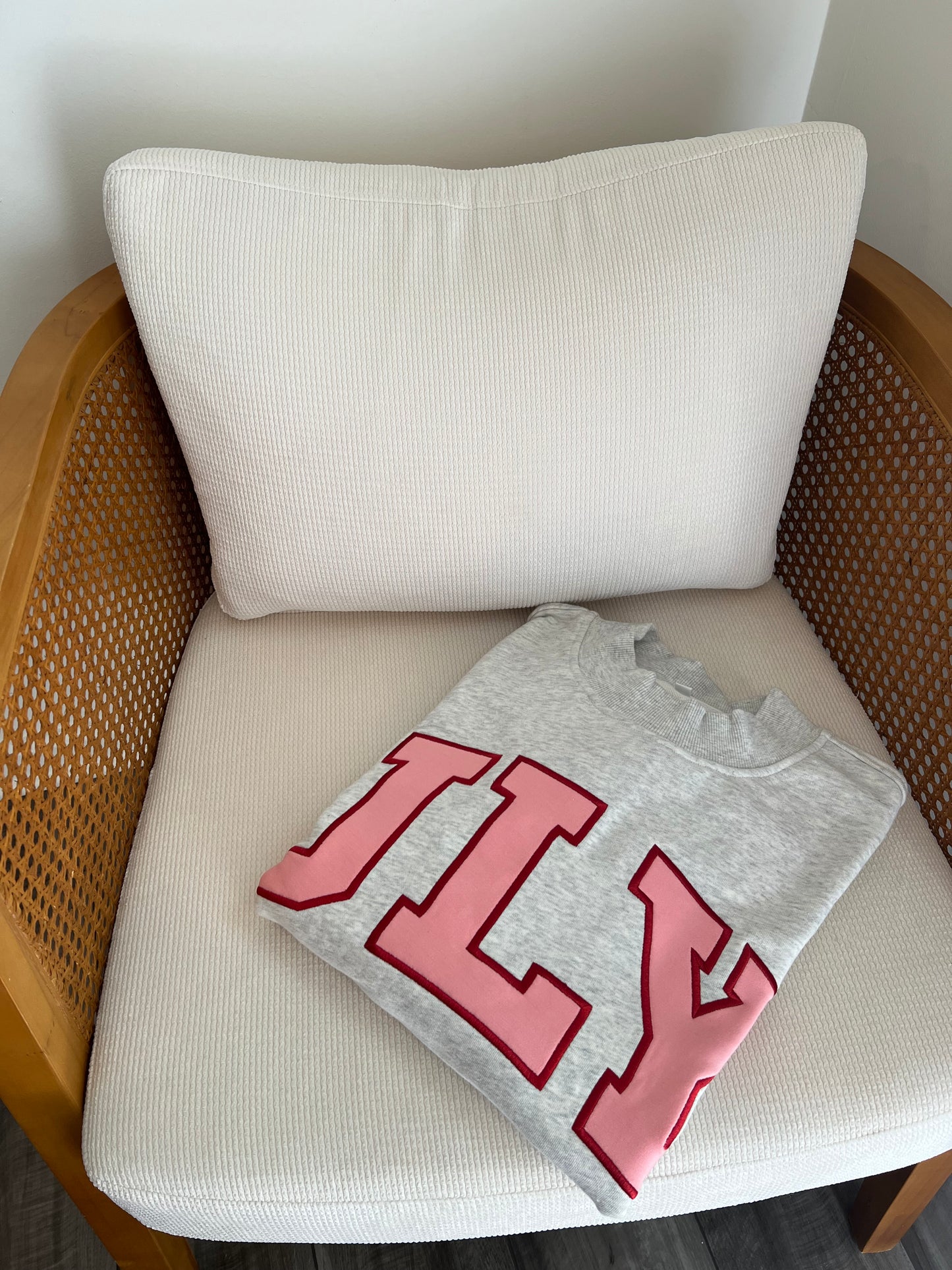 Gray JLY Mockneck Sweatshirt: Christian Faith Clothing