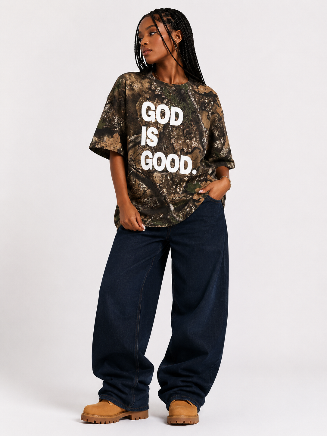 GOD IS GOOD Christian Camo Realtree T-Shirt